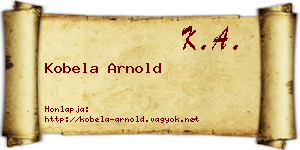 Kobela Arnold névjegykártya