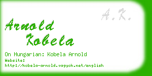 arnold kobela business card